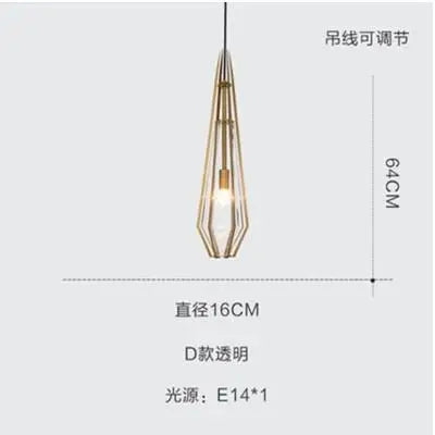 suspension art déco diamant pour éclairage intérieur et extérieur - vue 13 sur 15