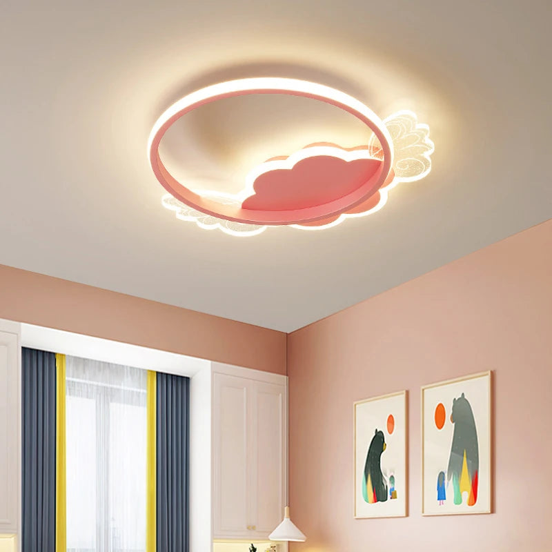 plafonnier nuage mignon pour chambre de princesse fille - vue 2 sur 11