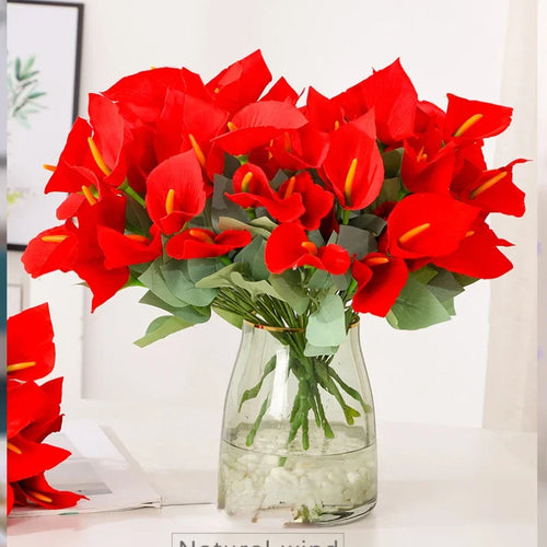 bouquet de lys calla artificiels pour décoration d'événements festifs - vue 2 sur 12