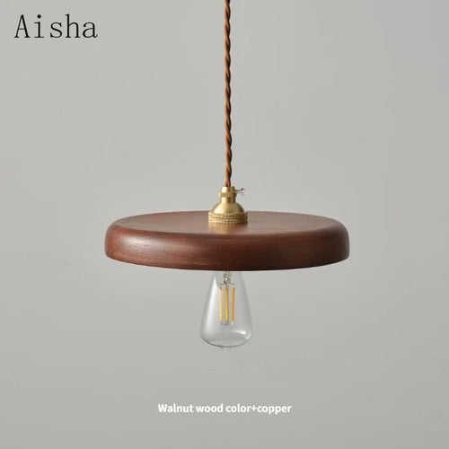 suspension vintage en bois massif pour un éclairage chaleureux intérieur - vue 2 sur 8