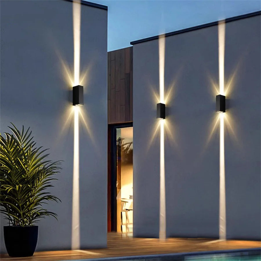 applique murale led extérieure moderne étanche en aluminium - vue 3 sur 15