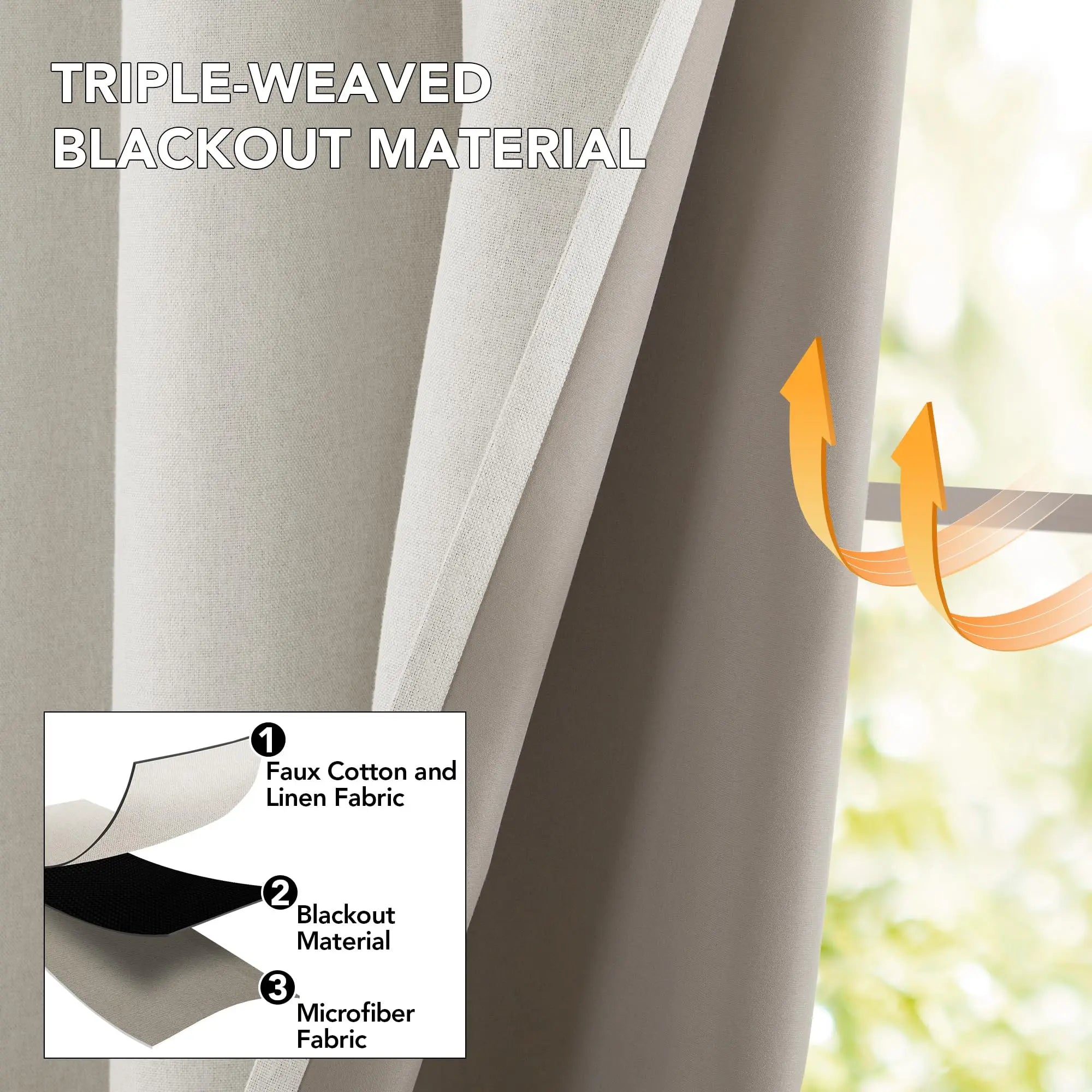Rideau occultant sur mesure extra long antibruit moderne - vue 5 sur 10