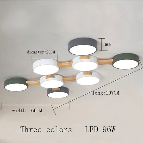 plafonnier moderne en bois avec éclairage led intérieur - vue 11 sur 36