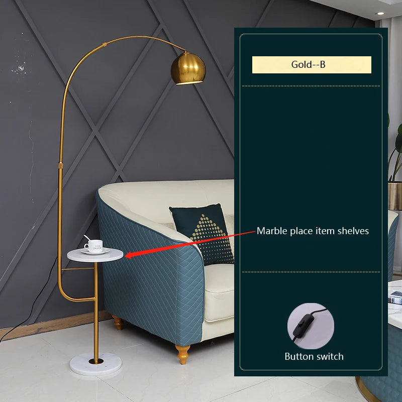 lampadaire nordique simple moderne pour décoration intérieure - vue 8 sur 10