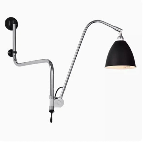 Nordic Modern Minimalist Swing Bedroom, Living Room, Study, Personalized Adjustable E27LED Creative Iron Wall Lamp - vue 7 sur 8