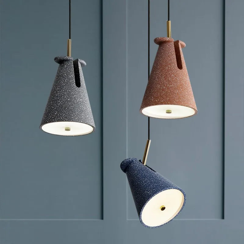 suspension nordique en terrazzo pour un éclairage moderne - vue 4 sur 12