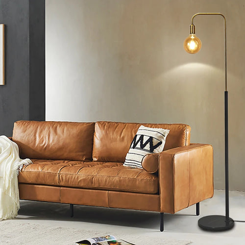 lampadaire rétro en laiton led au design créatif minimaliste - vue 2 sur 7