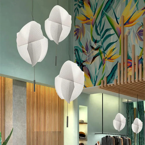 suspension japonaise en tissu design fait main wabi sabi pour éclairage intérieur - vue 4 sur 11