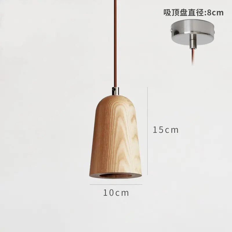 suspension en bois massif style japonais décoration nordique élégante - vue 14 sur 14
