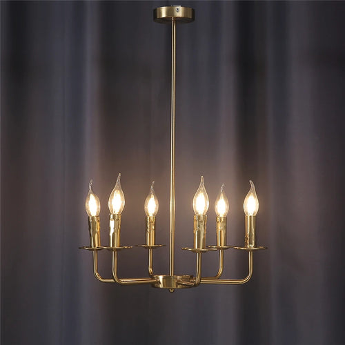 lustre moderne simple en fer avec lumière créative - vue 6 sur 8