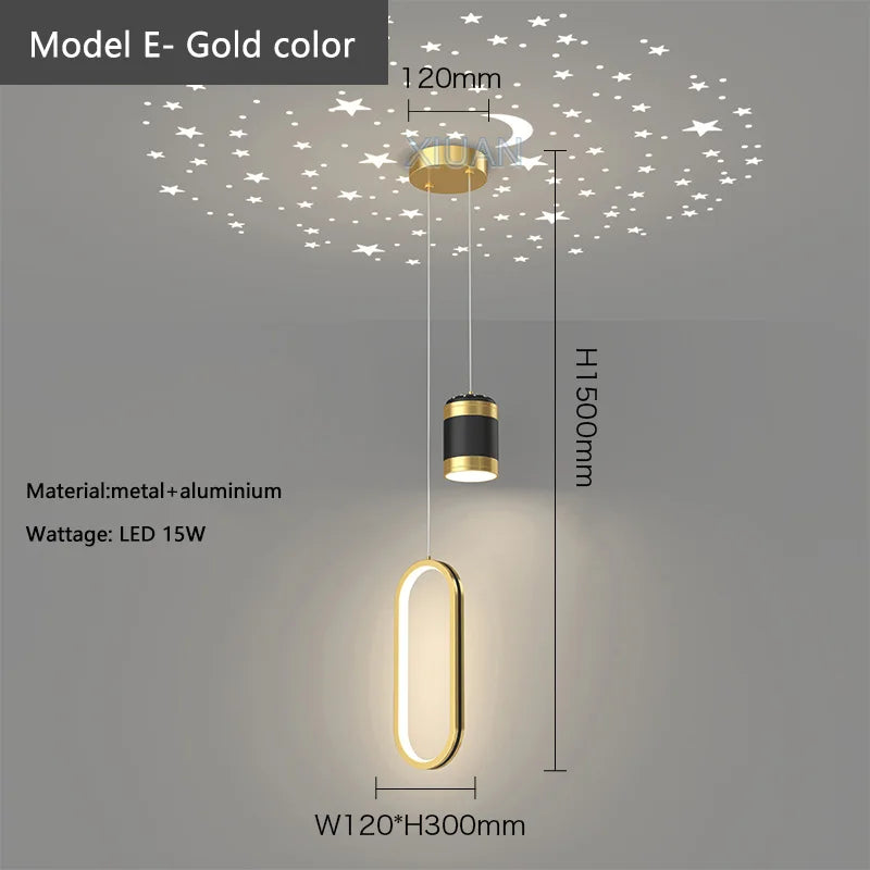 suspension modernes pour éclairage intérieur barre