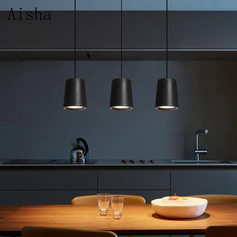 suspension en bois de frêne pour décoration moderne et chaleureuse - vue 4 sur 8