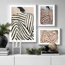 pyjama rayé femme géométrie feuille art mural rétro moderne