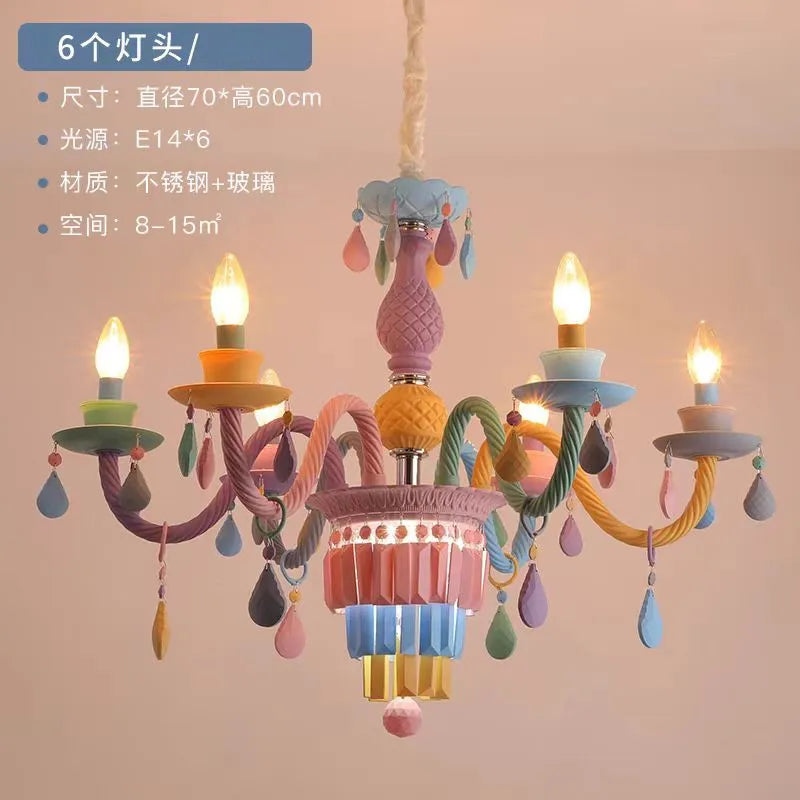 lustre arc-en-ciel en cristal design kawaii pour décoration chambre enfant - vue 11 sur 18