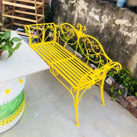 banc de jardin fer forgé table et chaises extérieur