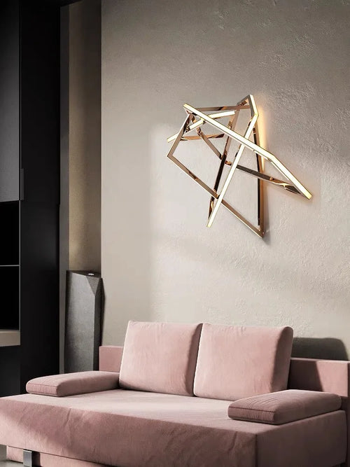 applique murale postmoderne en acier inoxydable et silicone pour décoration de luxe - vue 2 sur 11