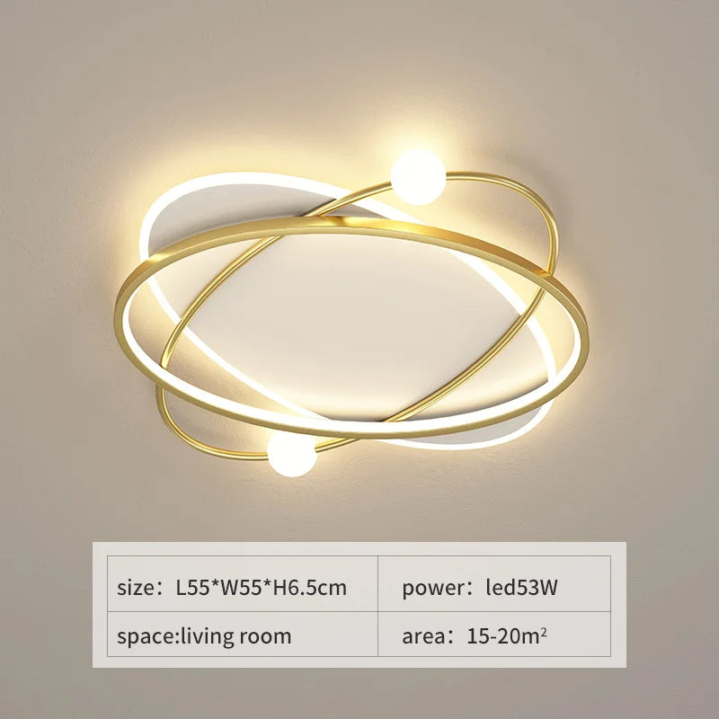 plafonnier led moderne avec télécommande pour décoration intérieure - vue 10 sur 10