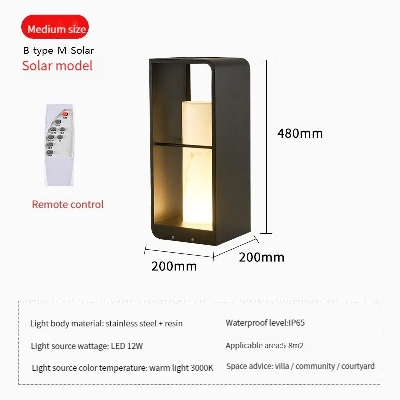 Lampe de jardin moderne solaire LED clôture lumière IP54 extérieur étanche ambiance éclairage pelouse lumières Villa cour décor lampadaires - vue 21 sur 21