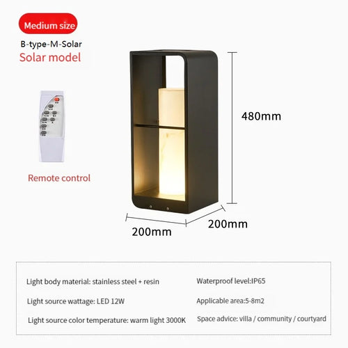 lampe solaire led extérieure étanche pour jardin et cour - vue 17 sur 21