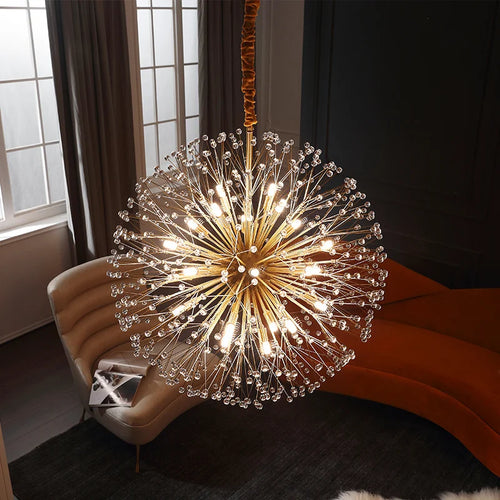 lustre moderne en cristal design lumineux pour intérieur décoratif - vue 5 sur 6