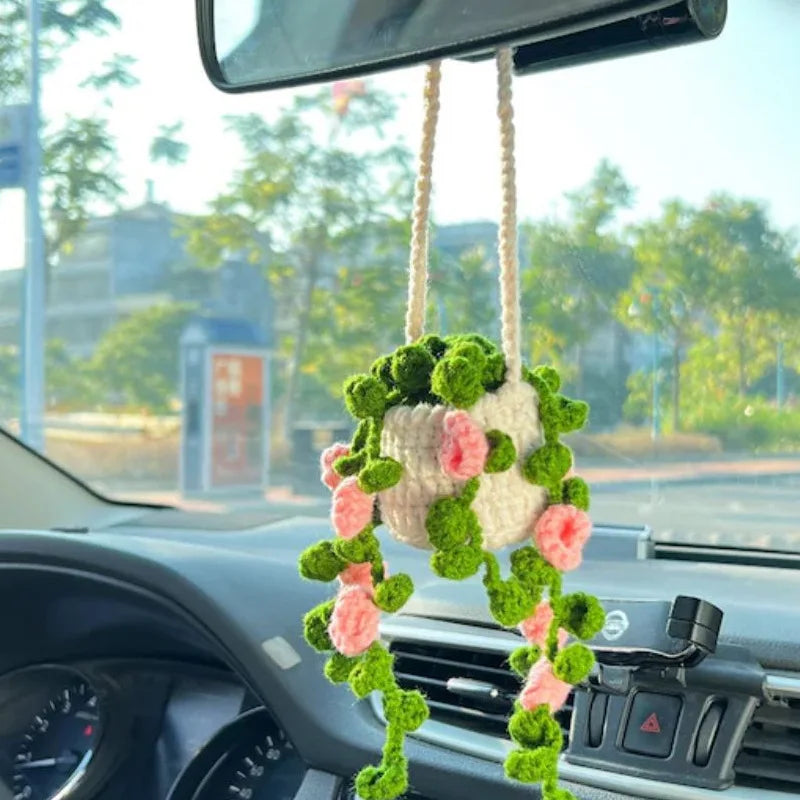 crochet suspendu créatif pour décoration de voiture plante en pot - vue 25 sur 34