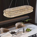lustre moderne en cristal clair acier inoxydable intensité variable cordon réglable