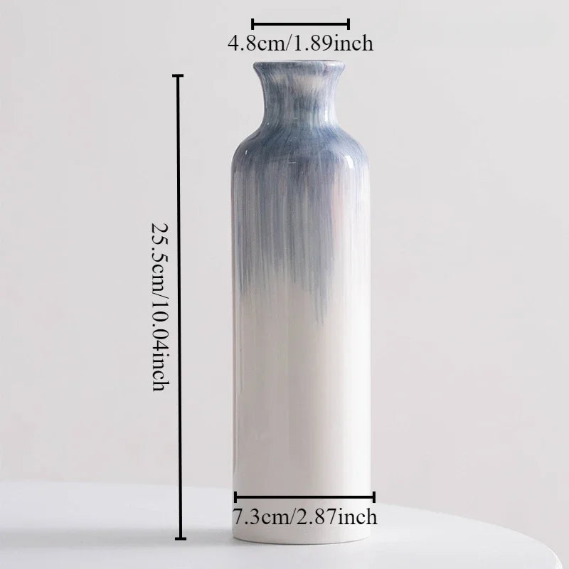 vase en céramique peint à la main pour fleurs séchées et fraîches - vue 9 sur 12