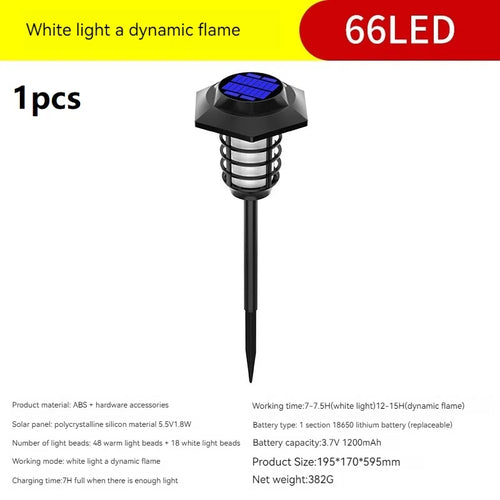 lampe solaire à led pour décoration extérieure de jardin - vue 11 sur 12