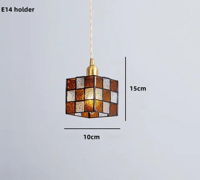 suspension nordique en verre teinté et cuivre élégant - vue 19 sur 25