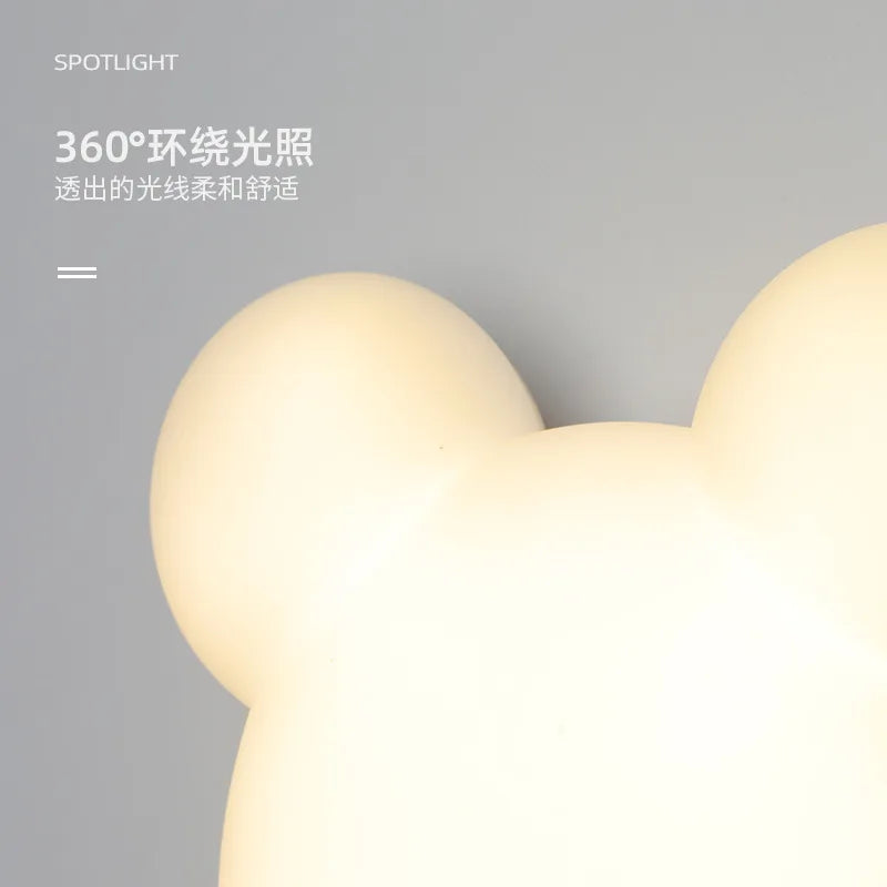 2022 New Wall Lamp Modern Led Bear Wall Light for Home Bedside Lamp Creative Children's Room Background Wall Nursery Aisle Lamps - vue 4 sur 6