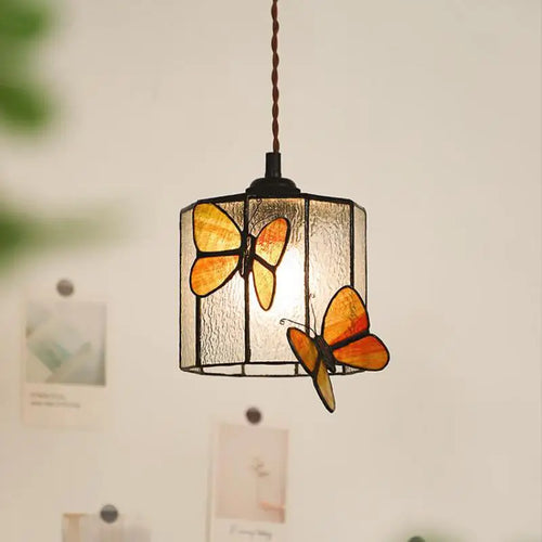 lustre multicolore style tiffany pour éclairage intérieur enfants - vue 2 sur 9