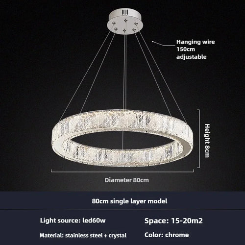 lustre moderne en cristal pour un éclairage élégant - vue 11 sur 12