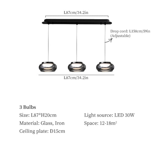 suspension en verre de luxe pour décoration moderne - vue 9 sur 9