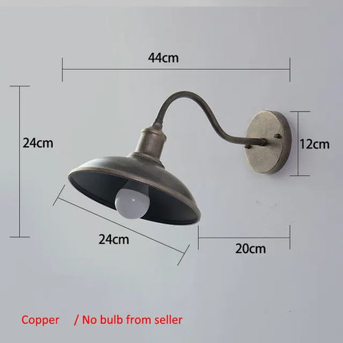 lumière extérieure étanche style loft américain vintage - vue 9 sur 12