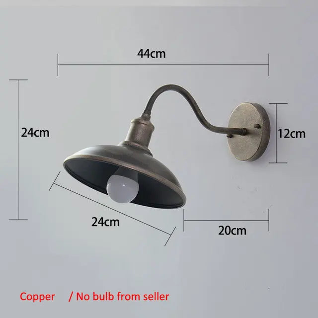 lumière extérieure étanche style loft américain vintage - vue 9 sur 12