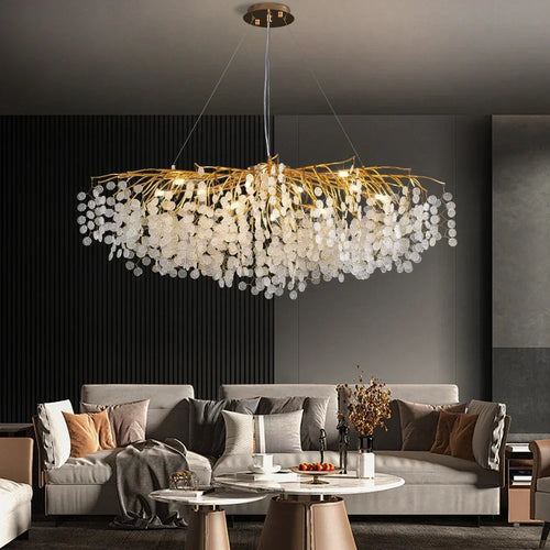 lustre en cristal moderne design pour intérieur élégant - vue 3 sur 10