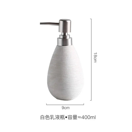 bouteille céramique désinfectant mains lotion savon décoration salle de bain - vue 12 sur 11