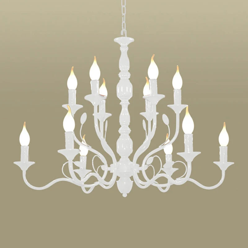 lustre rétro en fer noir style vintage industriel pour éclairage intérieur - vue 3 sur 24