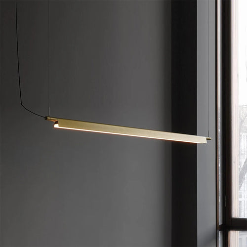 Suspension design scandinave linéaire compendium led longue - vue 2 sur 9