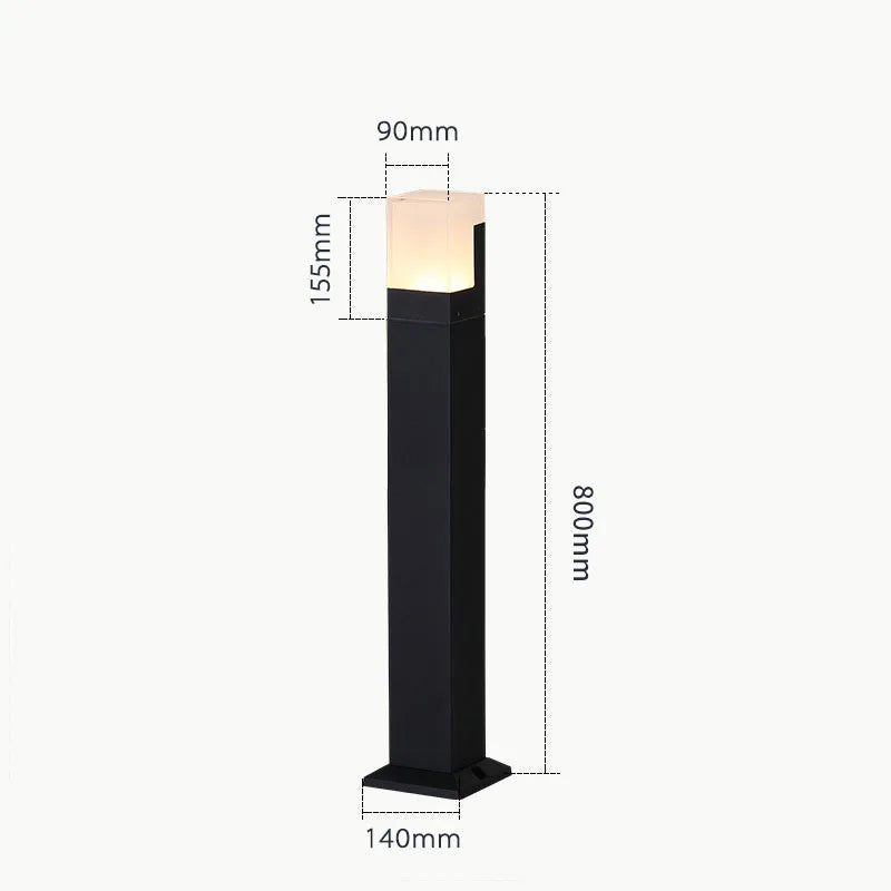 lampe extérieure moderne imperméable pour jardin et chemin - vue 8 sur 10