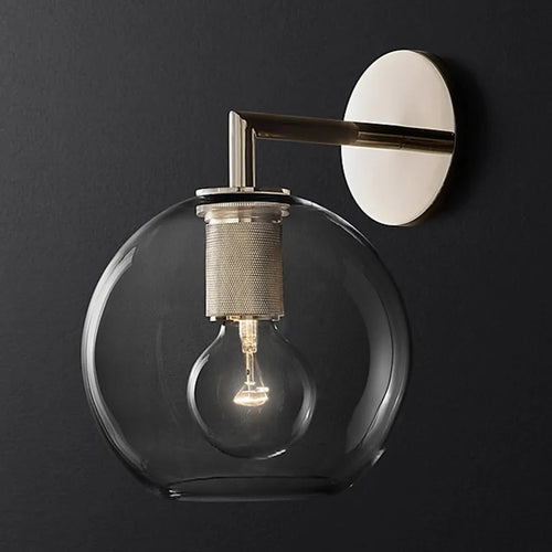applique murale rétro américaine en verre avec éclairage led - vue 8 sur 18