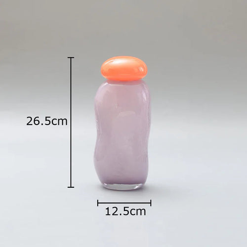 vase en verre décoratif pour arrangement de fleurs artificielles - vue 9 sur 9