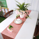 Chemin de table paillettes dorées argentées roses festif