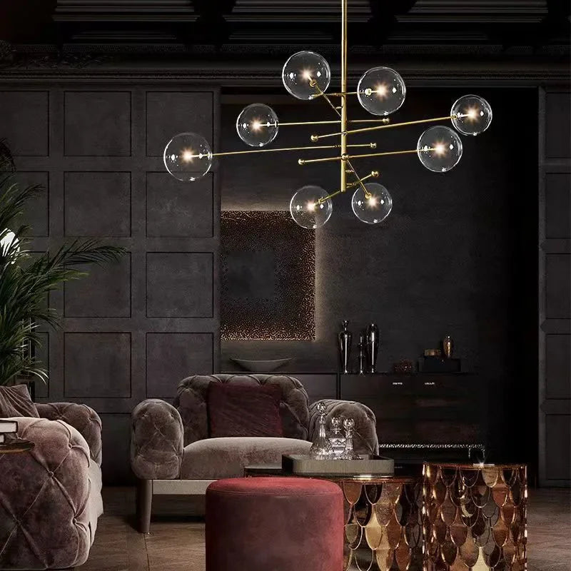 lustre led moderne design nordique pour un éclairage intérieur élégant - vue 3 sur 6