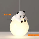 lustre suspendu en résine panda pour chambre d'enfants