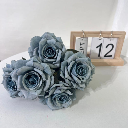 bouquet de roses artificielles en soie décoratives pour intérieur - vue 13 sur 15