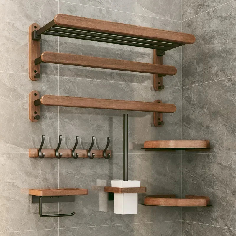 ensemble de quincaillerie en bois pour salle de bain - vue 1 sur 18