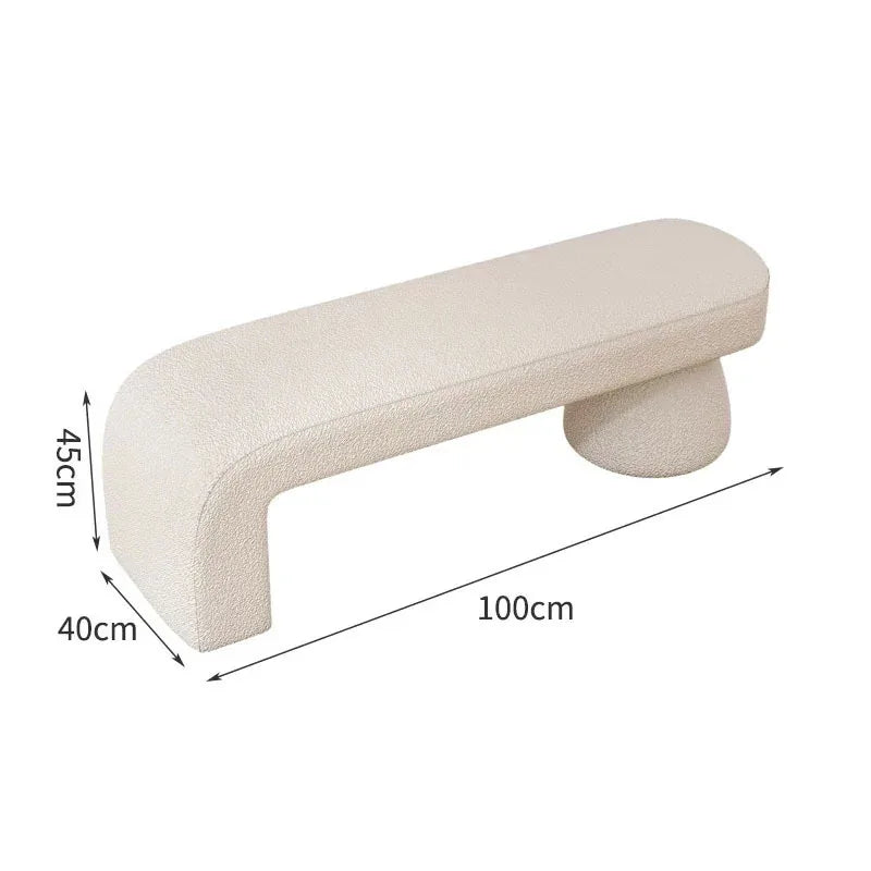 tabouret à langer nordique pour chambre et salon - vue 24 sur 27