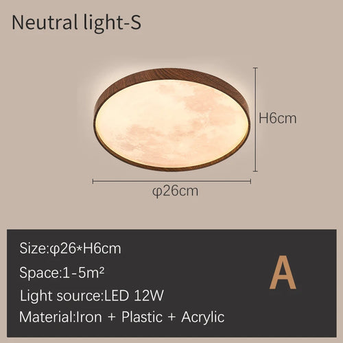Plafonniers lune moderne LED à intensité variable - vue 9 sur 17