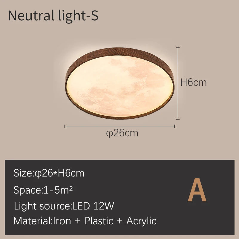 Plafonniers lune moderne LED à intensité variable - vue 8 sur 17